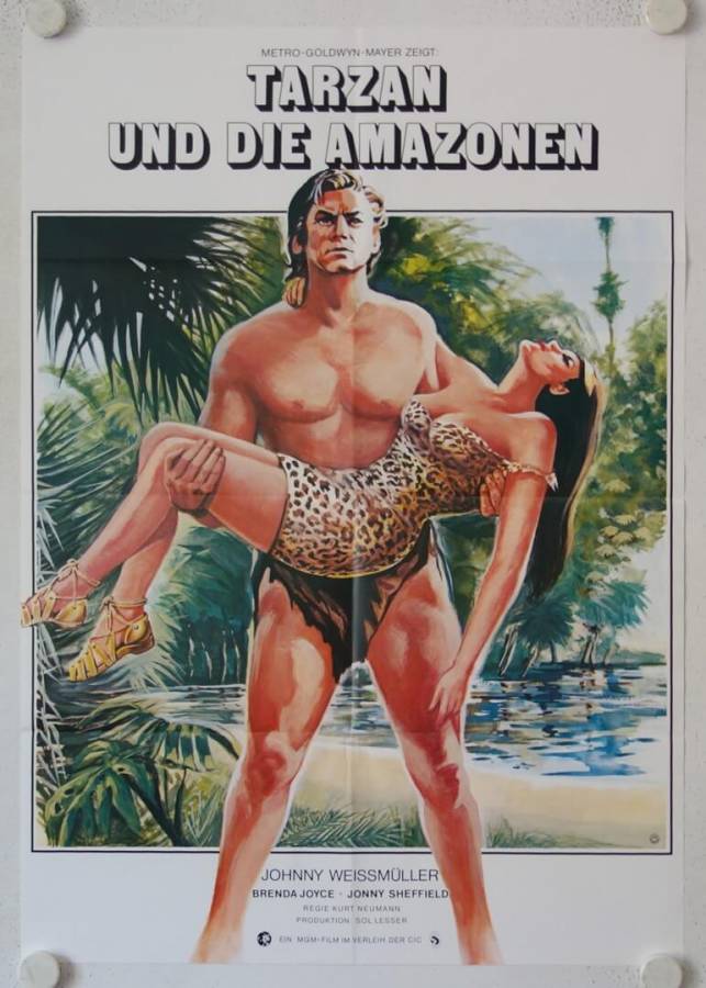 Tarzan und die Amazonen originales deutsches Filmplakat (R70s)